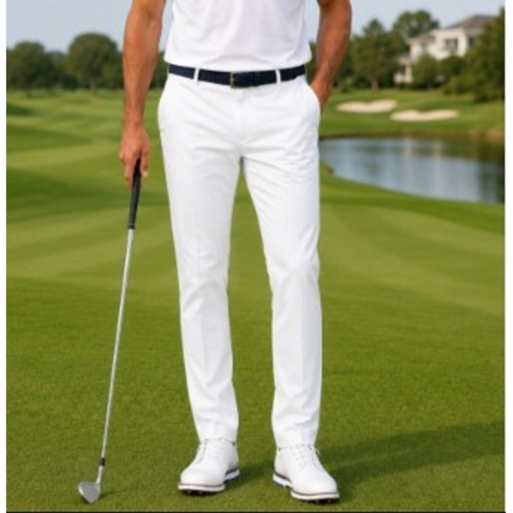 PAHR Fairway Essentials Golf Pants Mens 34 White Slim Straight Stretch Athletic